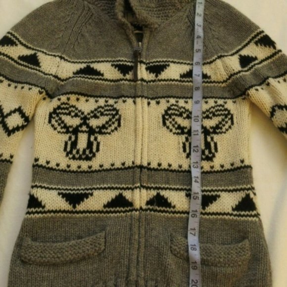 Aritzia TNA Sea To Sky 100% Lambswool Full Zip Sweater Cardigan - Size X Small - Picture 10 of 12